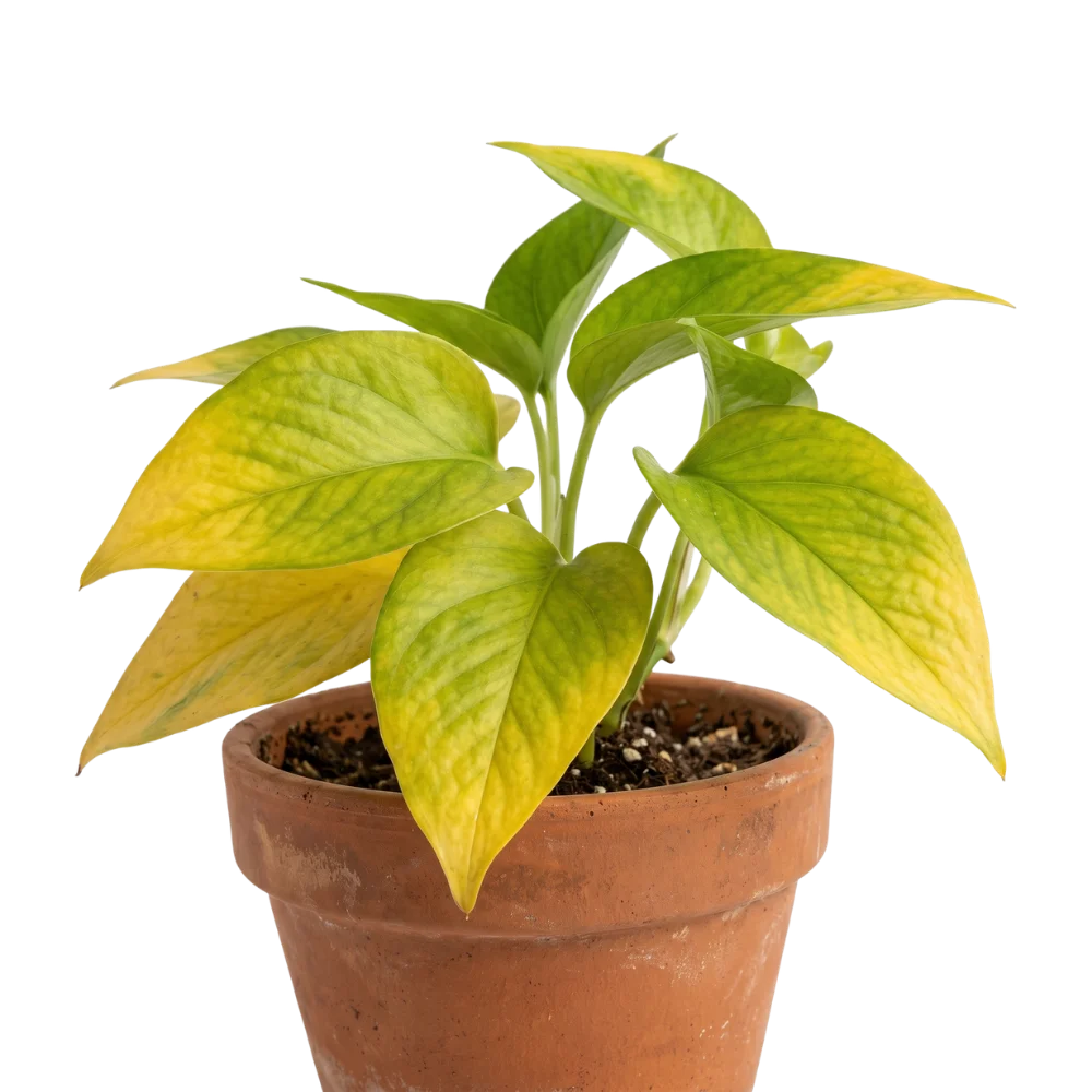 Yellow leaf from nitrogen deficiency