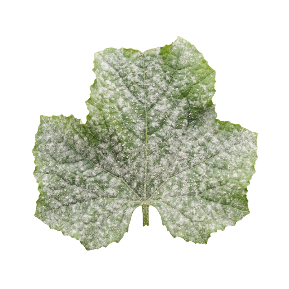 Powdery mildew on a leaf