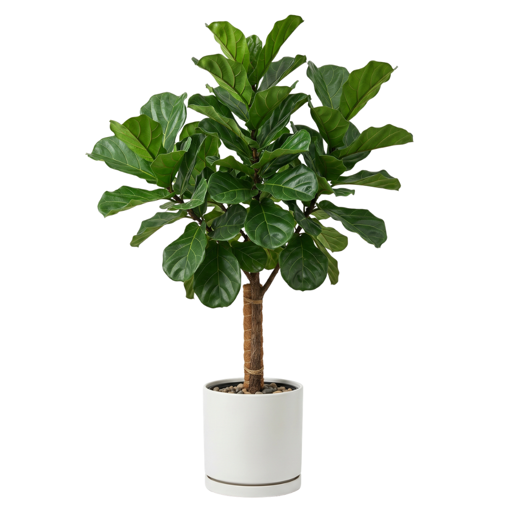 Fiddle leaf fig plant in pot