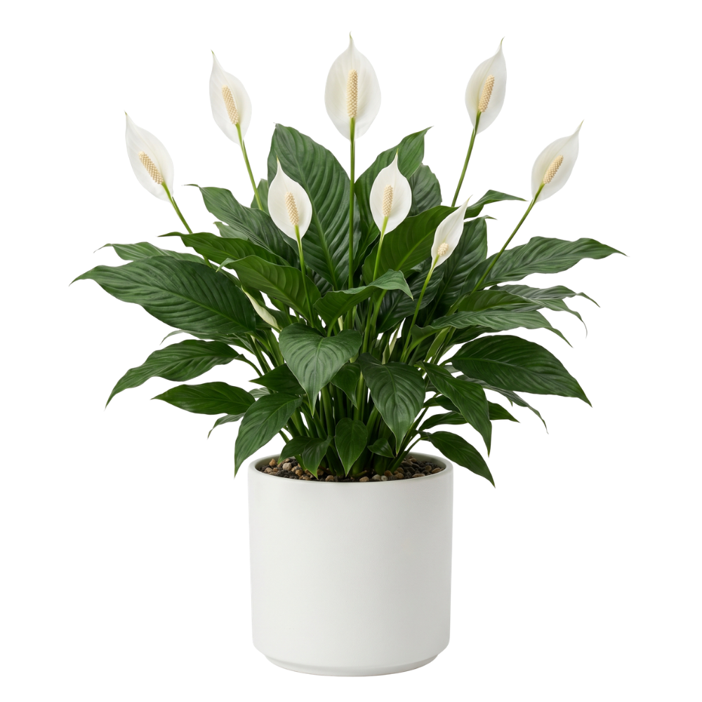 Peace lily plant in pot