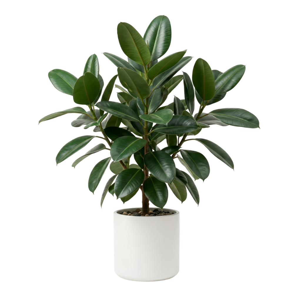 Rubber plant in pot