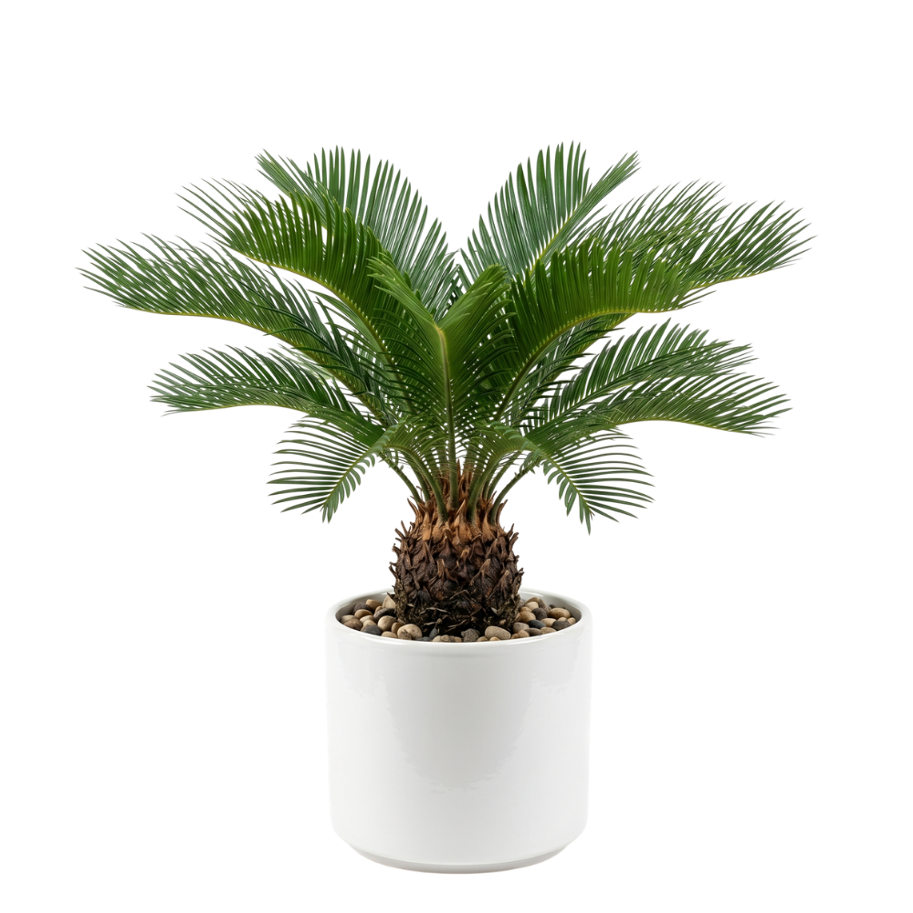 sago palm in pot
